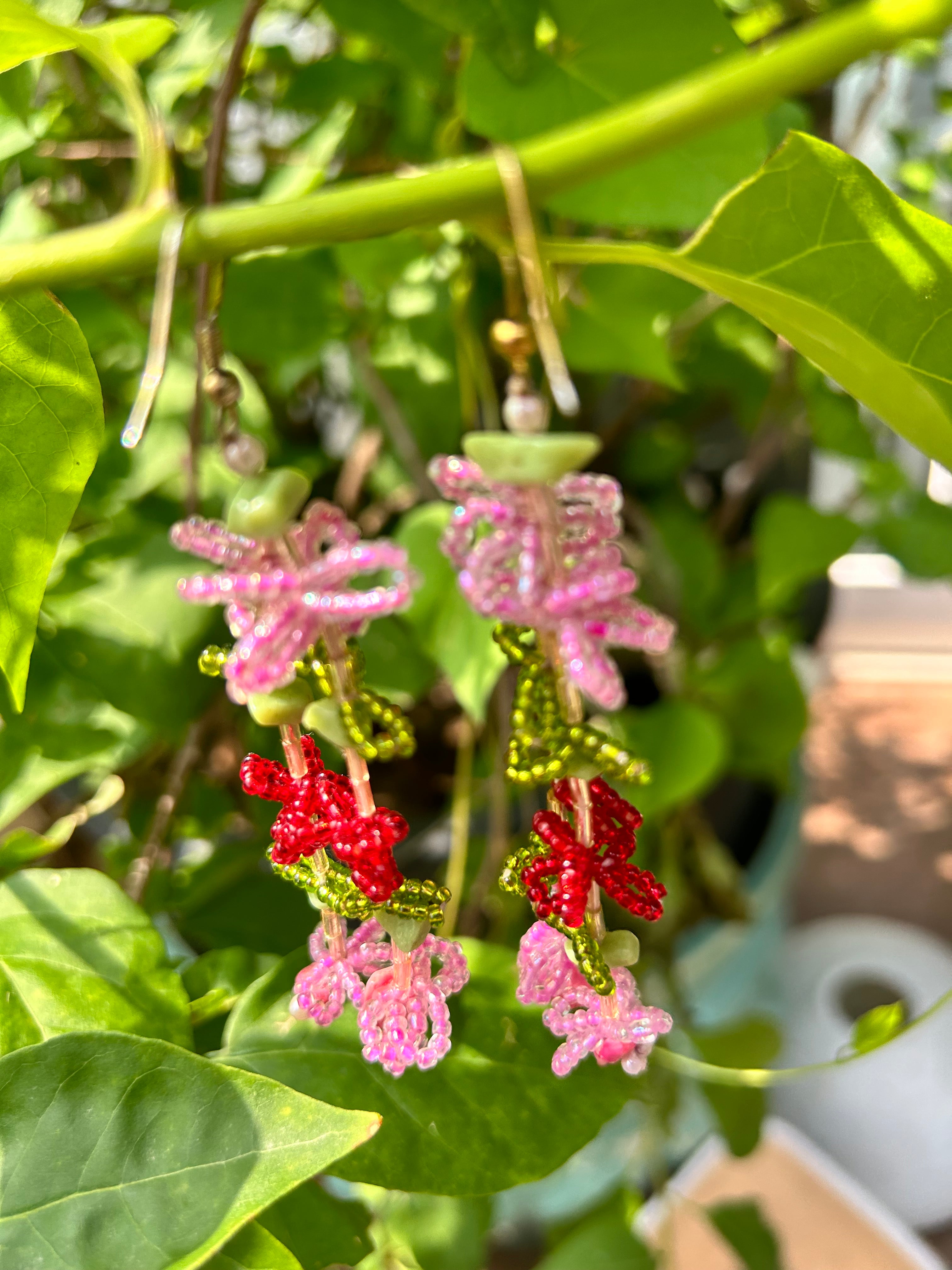 Flowers in breeze earrings
